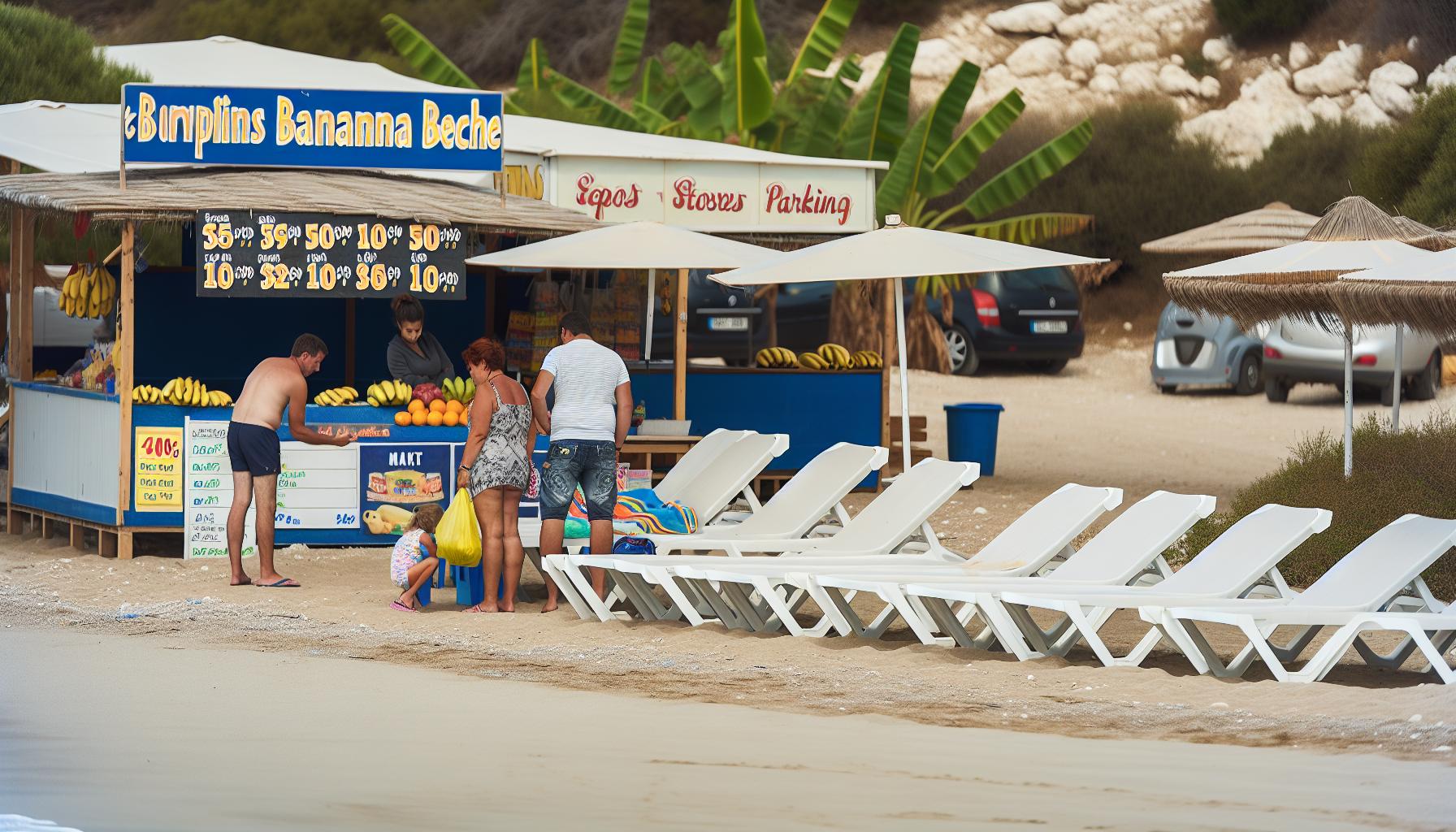Banana Beach Zakynthos Prices: Sunbeds, Food and Parking