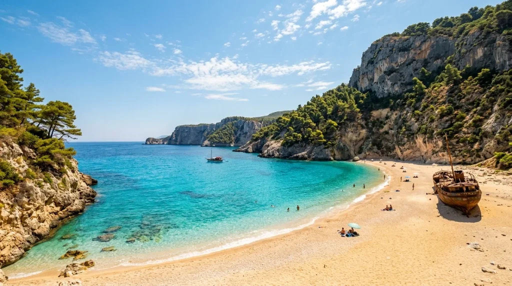 Nudist and naturist beaches in Zante Greece