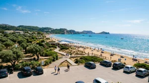 Zakynthos Travel Guide | Plan Your Greek Island Trip 2 Parking lots and beach access at Banana Beach Zakynthos